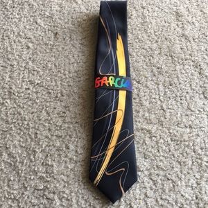 J. Garcia Black Happy Birthday Collection Tie